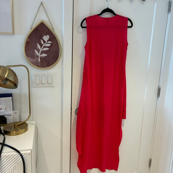 BCBGMAXAZRIA Red Chiffon Tiered High Low Tara Dress XS - Picture 3 of 10